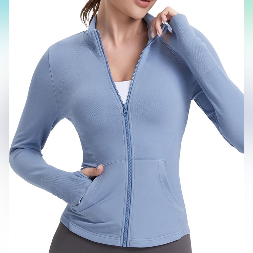NWT VUTRU Women's Workout Yoga Jacket Full Zip Running Track Jacket Large